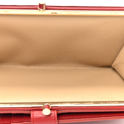 Bottega Veneta Nappa Intrecciato Continental Flap Wallet Red 7 of 11