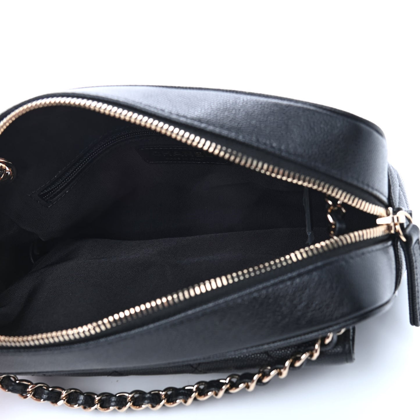 Caviar Quilted Small In & Out Camera Case Black