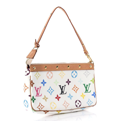 Louis Vuitton Monogram Multicolor Pochette Accessories White 2 of 8