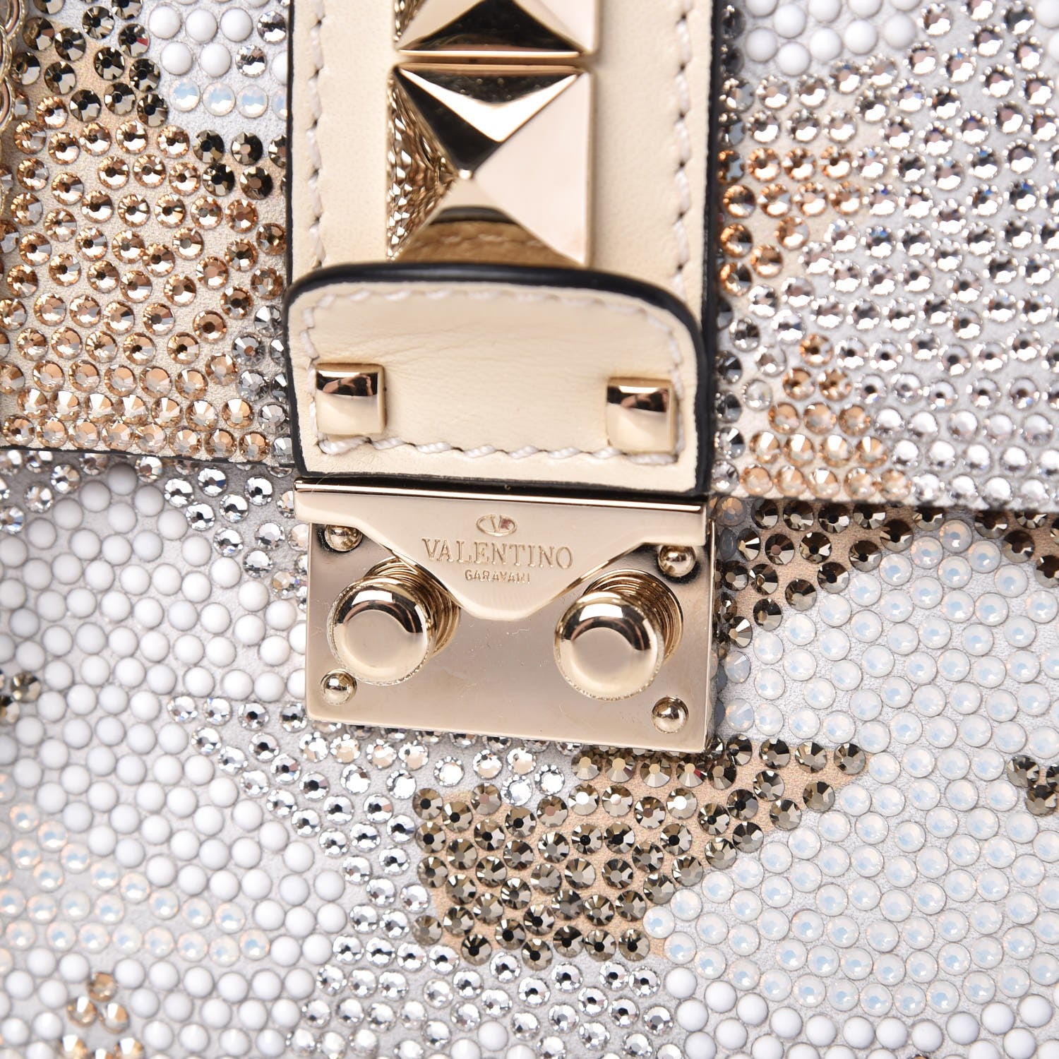 Valentino Garavani Nappa Crystal Star Small Glam Lock Rockstud Flap Multicolor 10 of 11