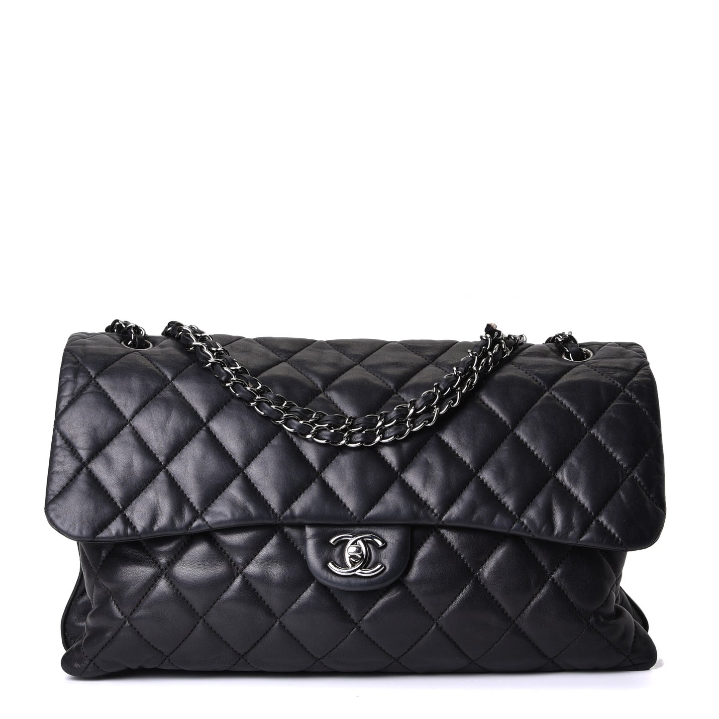 Lambskin Quilted Maxi Chanel 3 Flap Black