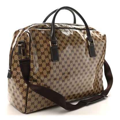 Gucci Crystal Monogram Large Carry On Duffle Bag Dark Brown 2 of 9