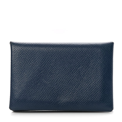 Hermes Epsom Calvi Card Case Bleu Indigo 1 of 8