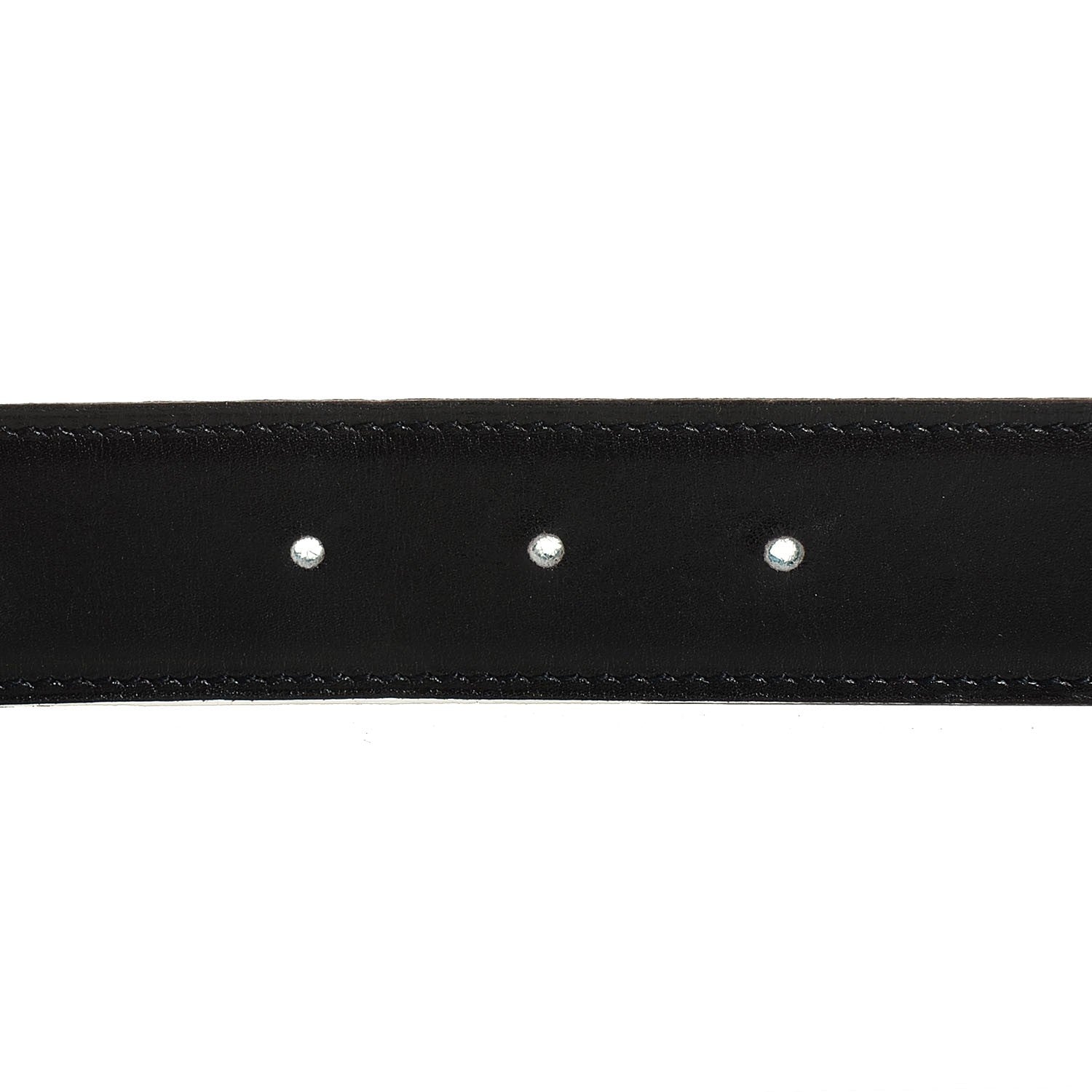 Hermes Box Taurillon Clemence 32mm H Belt 95 Black Blue Jean 8 of 10