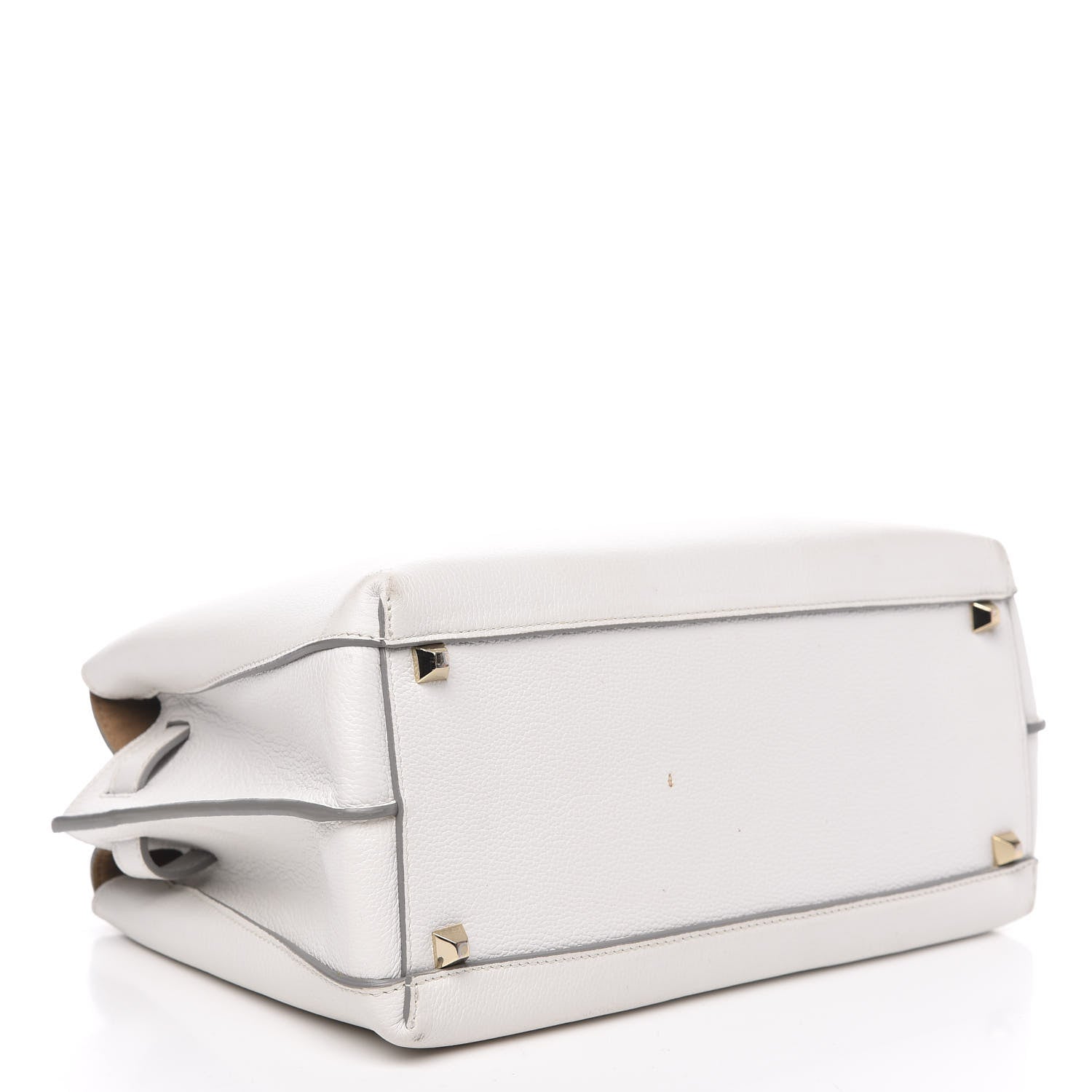 MCM Grained Calfskin Medium Milla Tote White 4 of 17