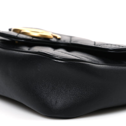 Gucci Calfskin Matelasse Super Mini GG Marmont Shoulder Bag Black 9 of 9