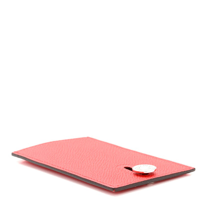 Hermes Epsom Diabolo Card Holder Case Capucine 4 of 7