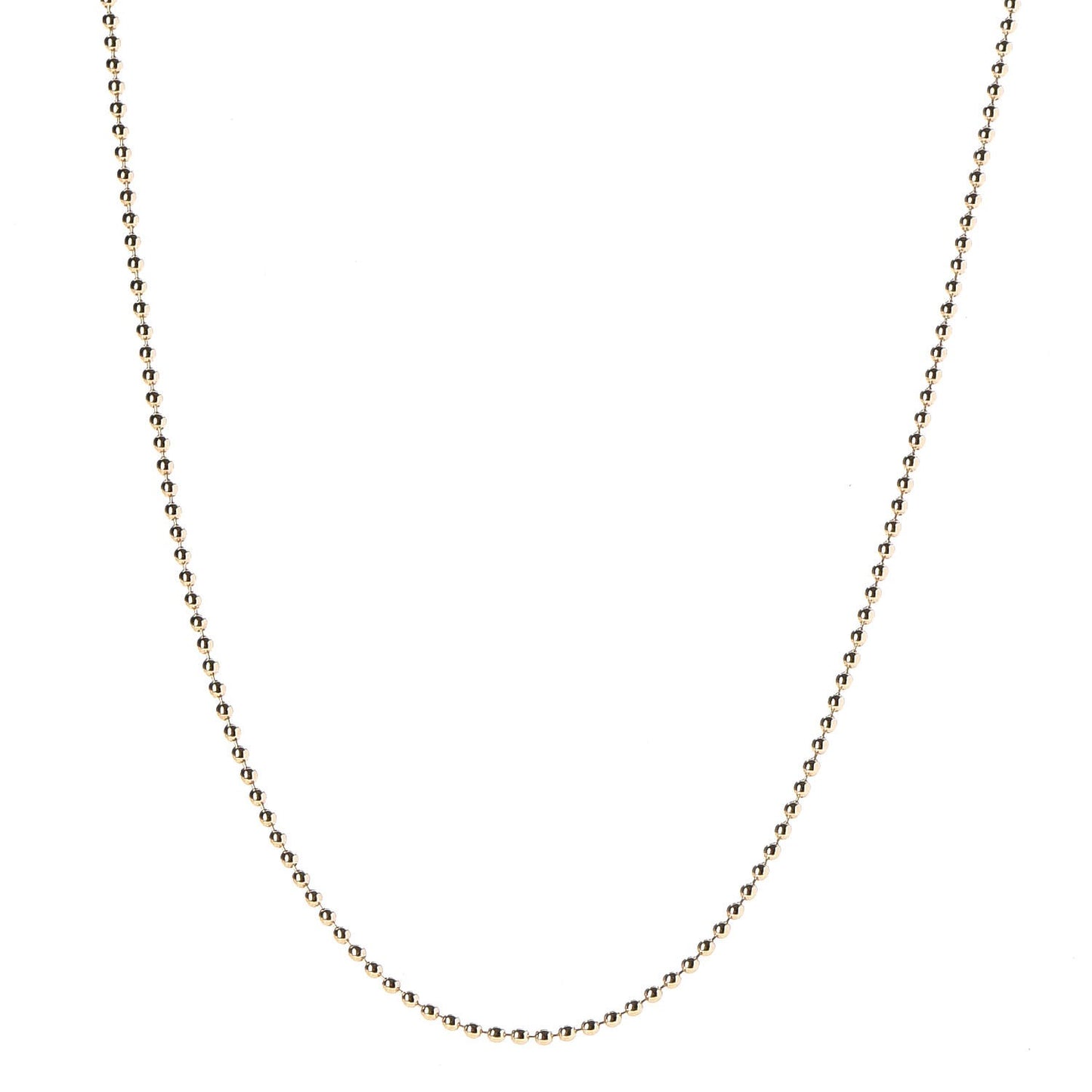 18K Yellow Gold Ball Chain Necklace