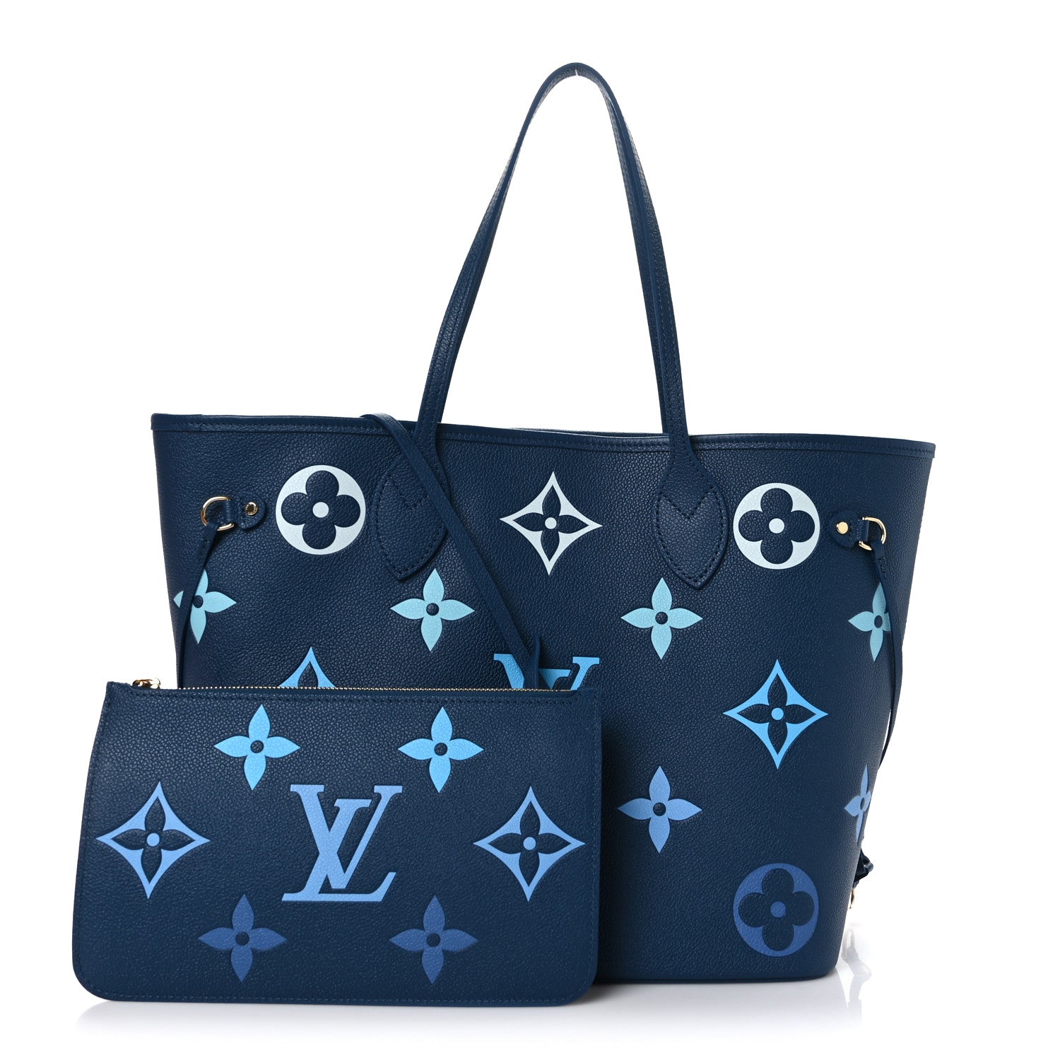 Louis Vuitton Empreinte Monogram Giant Neverfull MM Degrade Bleu 3 of 9