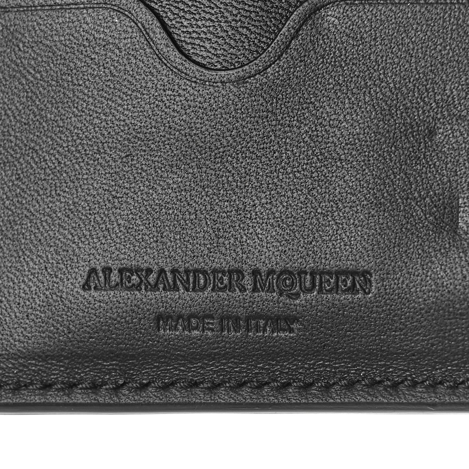 Alexander McQueen Metallic Calfskin Skull French Wallet Gunmetal 6 of 8