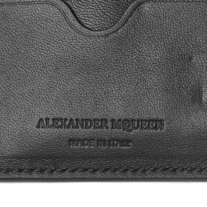 Alexander McQueen Metallic Calfskin Skull French Wallet Gunmetal 6 of 8