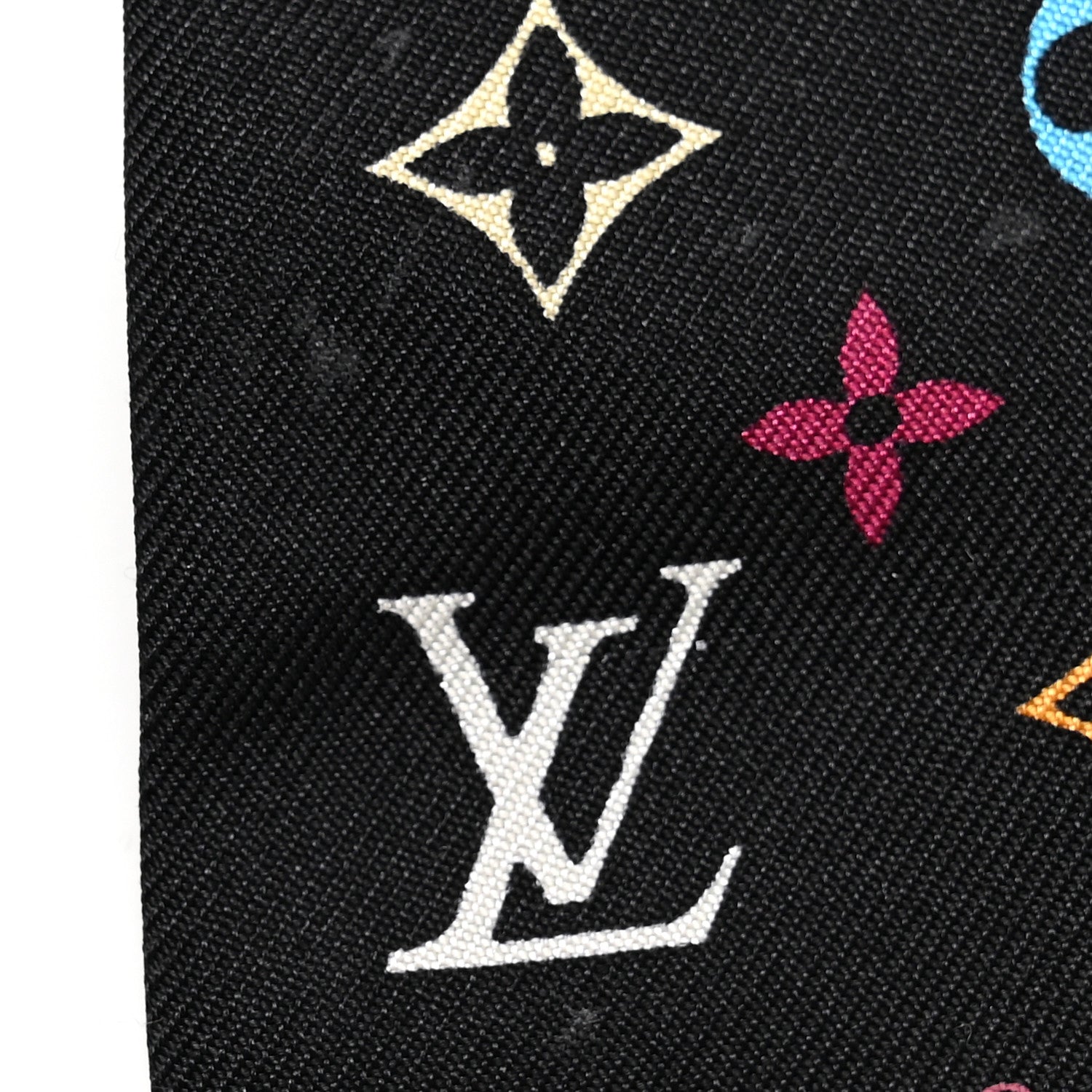 Louis Vuitton Silk Monogram Multicolor Bandeau Black 4 of 5