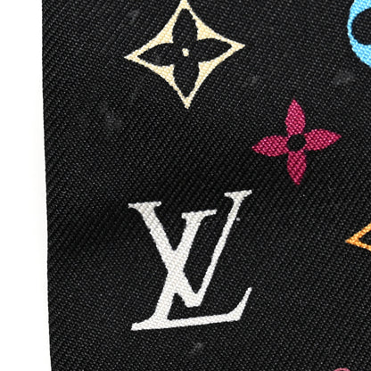 Louis Vuitton Silk Monogram Multicolor Bandeau Black 4 of 5