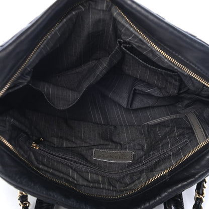 Chanel Glazed Calfskin Lambskin Quilted Portobello Tote Black 4 of 4