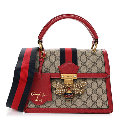 Gucci GG Supreme Monogram Small Queen Margaret Top Handle Bag Red 1 of 10