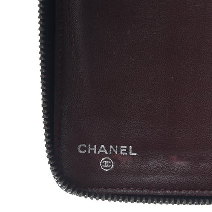 Chanel Lambskin Quilted Large Zip Around Organizer Wallet Black 6 of 14