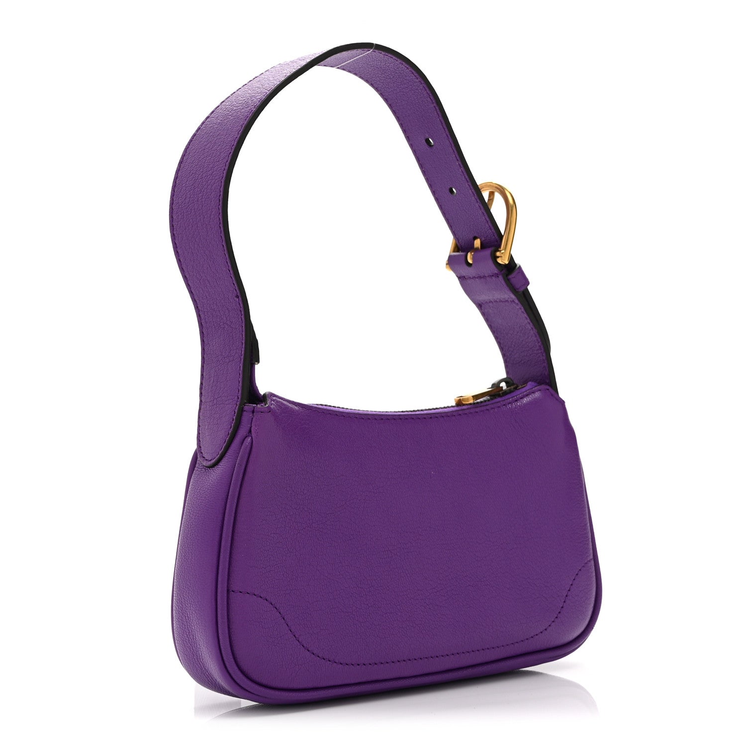 Gucci Goatskin Mini Aphrodite Shoulder Bag Shine Purple 1848845