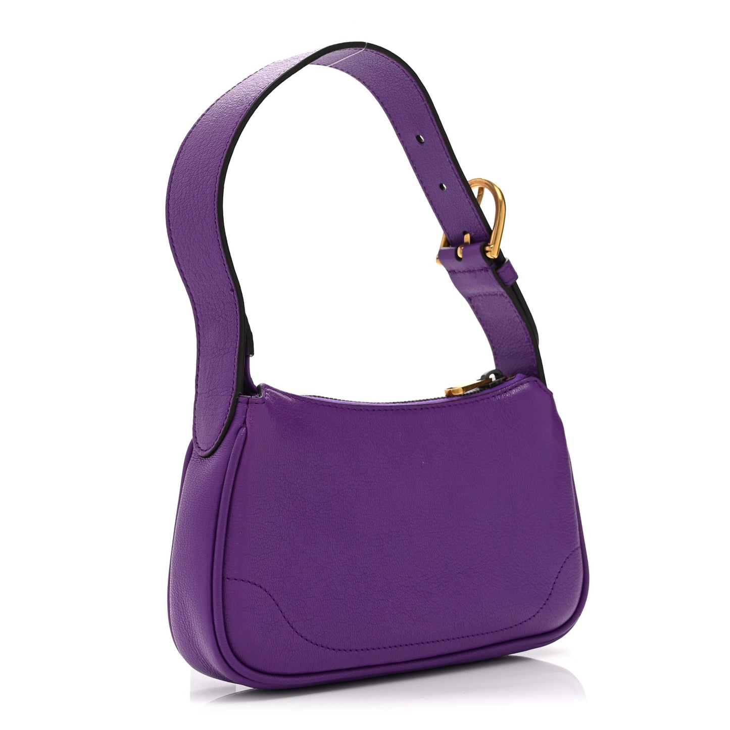 Goatskin Mini Aphrodite Shoulder Bag Shine Purple