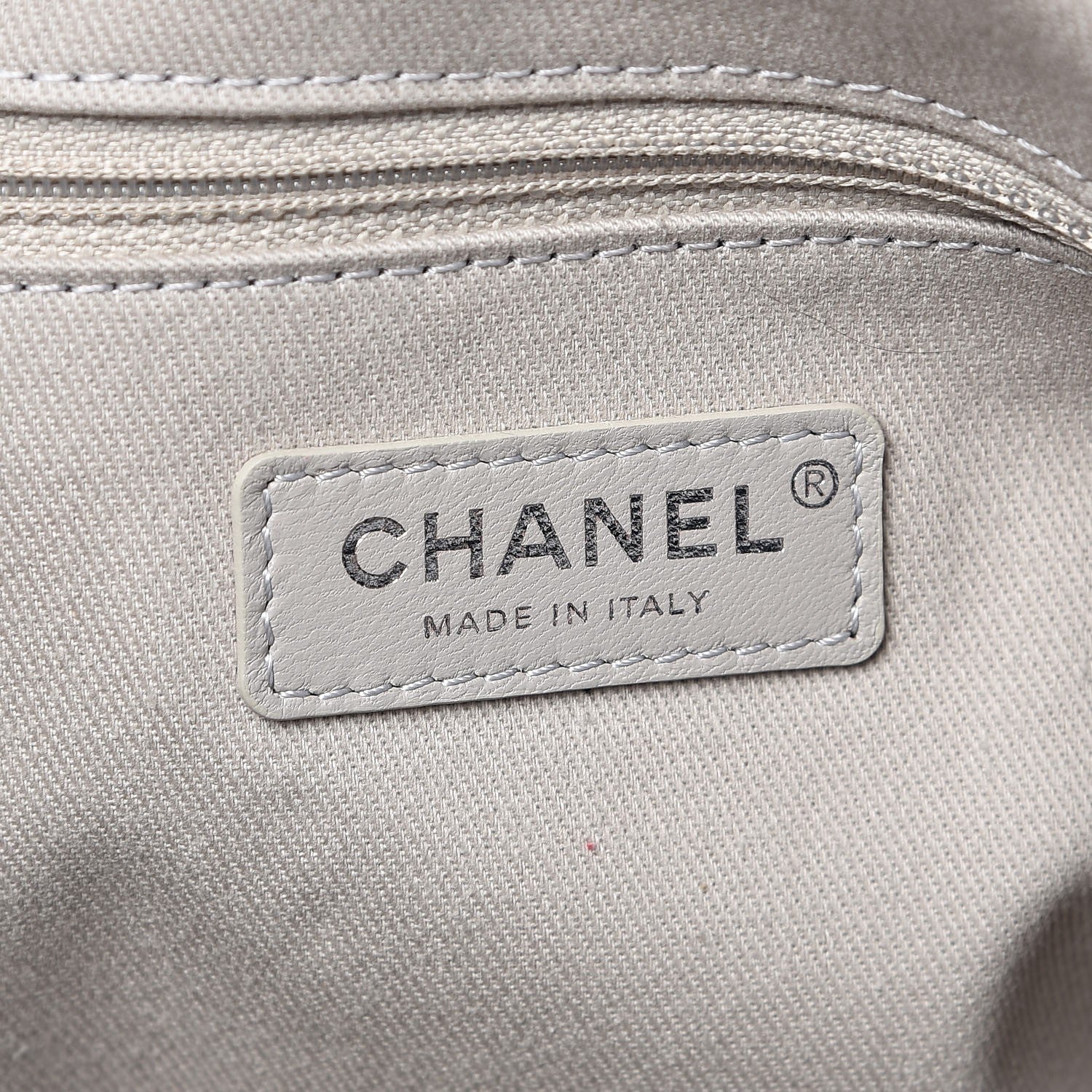 Chanel Striped Canvas Medium Deauville Tote Black 6 of 8