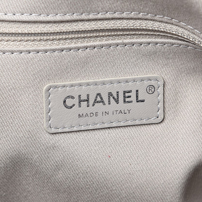 Chanel Striped Canvas Medium Deauville Tote Black 6 of 8