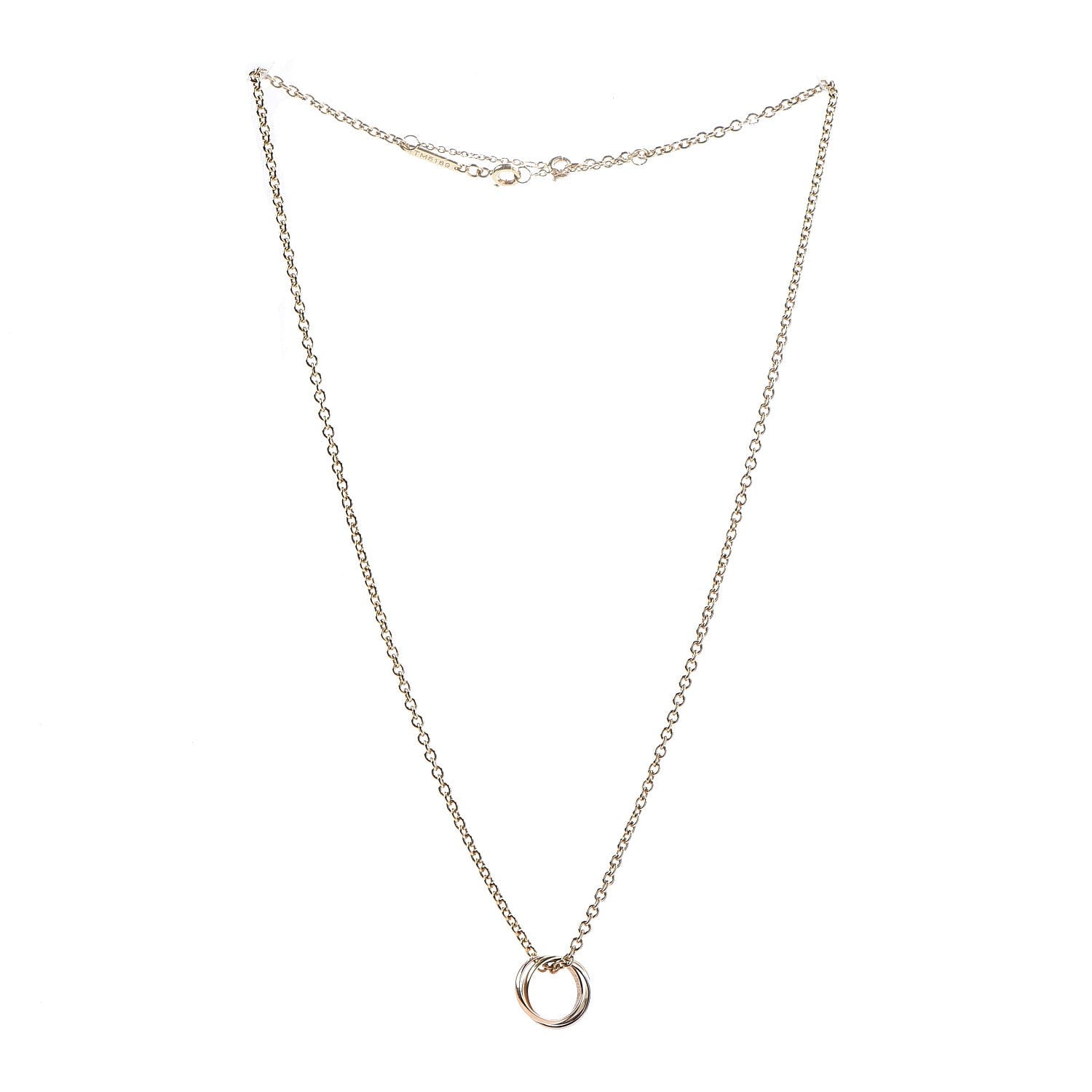 Cartier 18K Pink Yellow White Gold Trinity Pendant Necklace 3 of 9