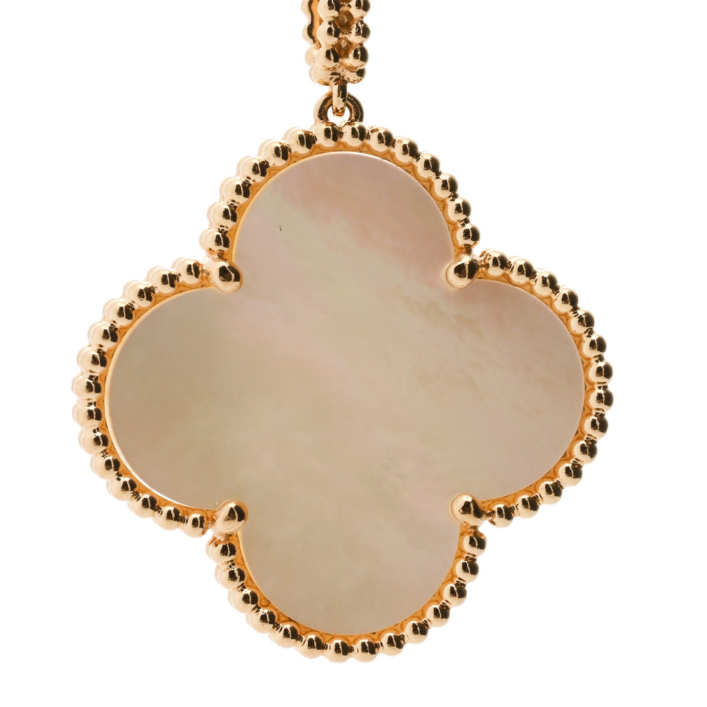 18K Yellow Gold Mother of Pearl Magic Alhambra Long Necklace