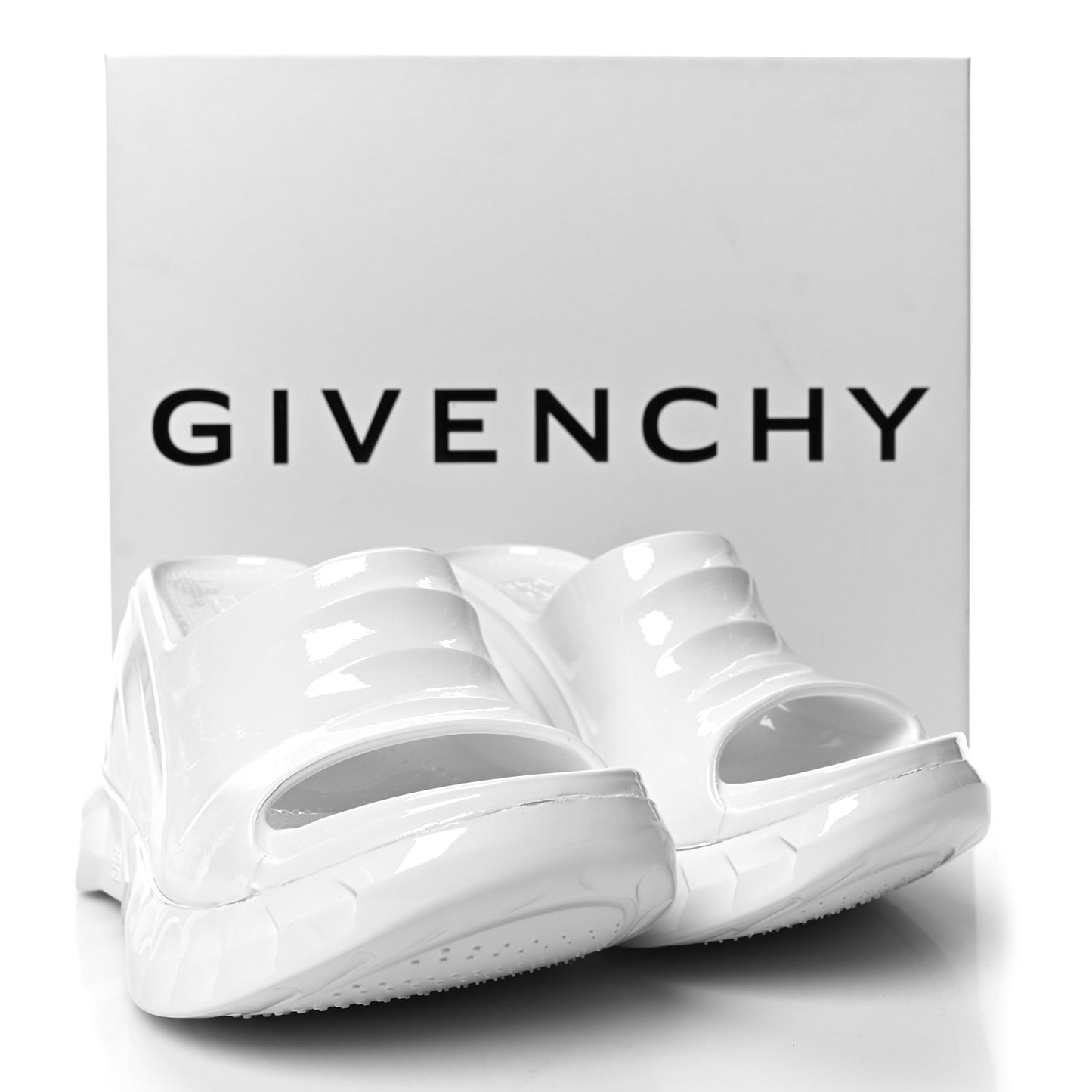 Rubber Marshmallow Wedge Slides 37 White
