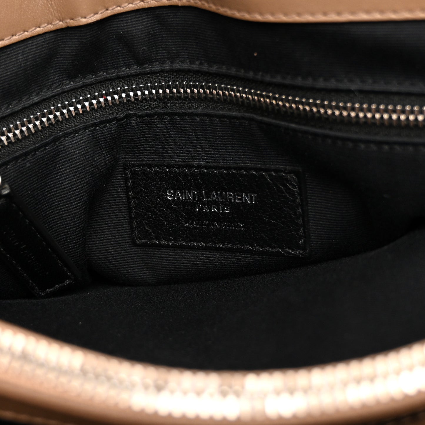 Calfskin Y Quilted Monogram Medium Loulou Chain Satchel Dark Beige