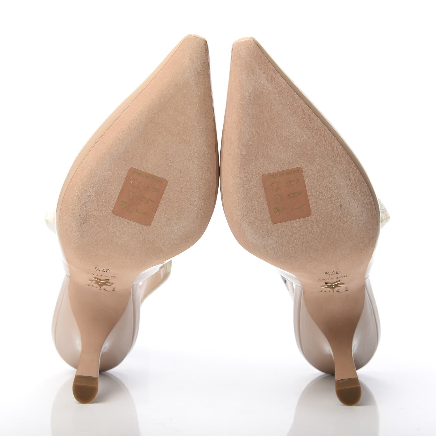 Christian Dior Patent Ribbon J'Adior Slingback 65mm Pumps 37.5 Nude 5 of 10
