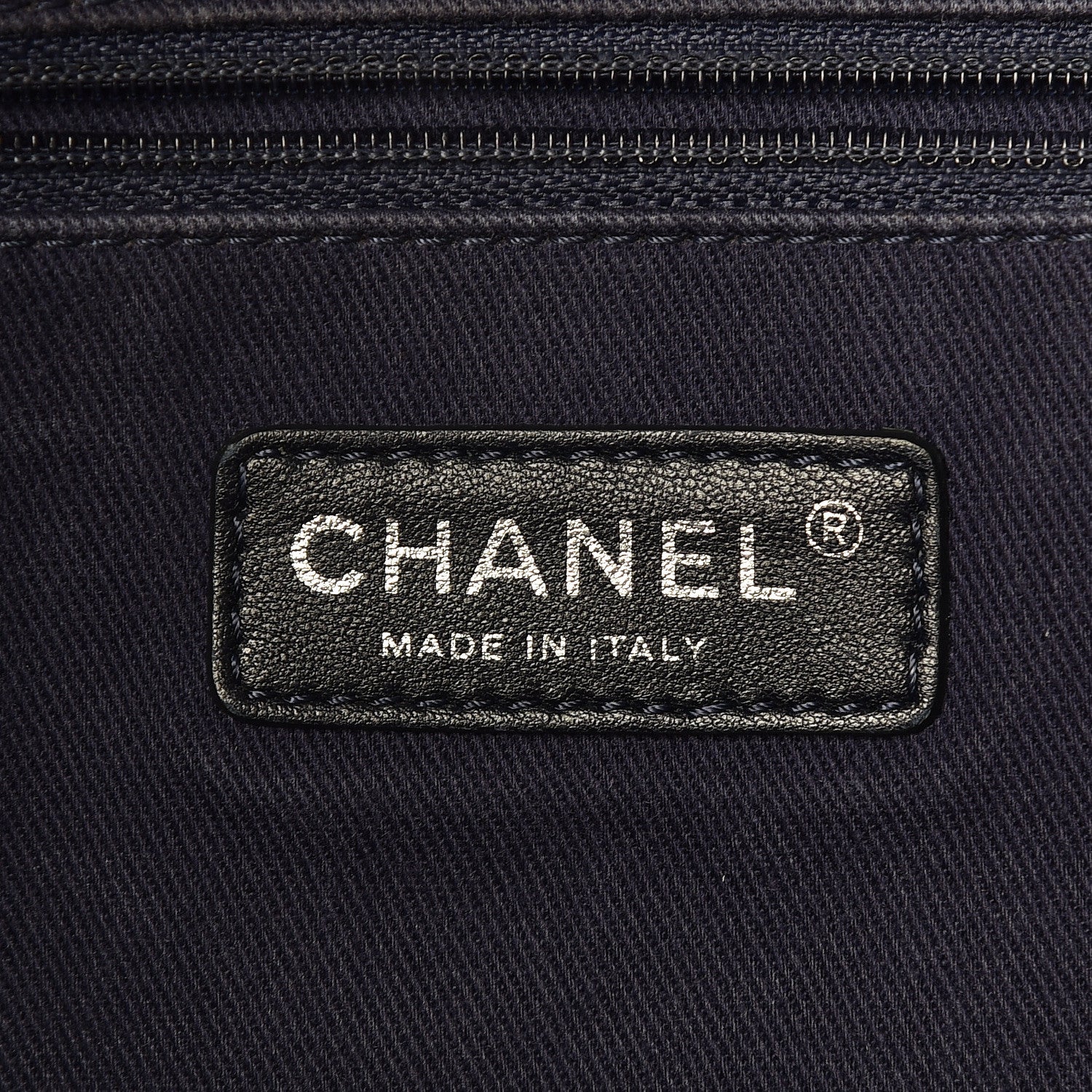 Chanel Canvas Small Deauville Tote Denim Blue 7 of 12