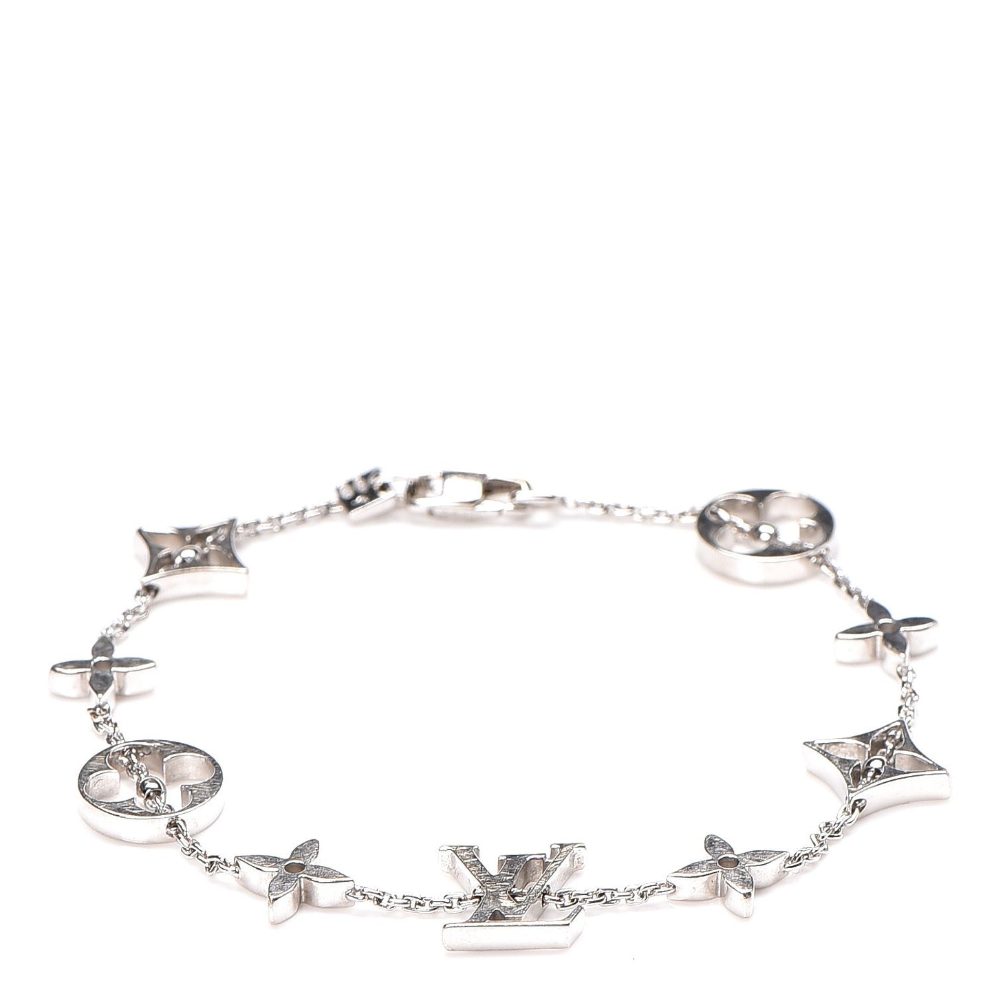 18K White Gold Monogram Bracelet