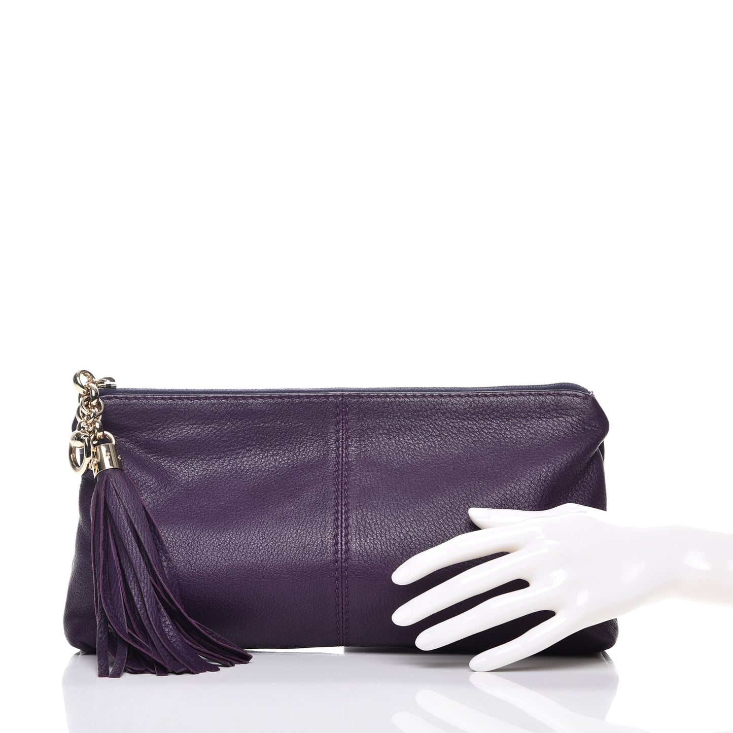 Deerskin Sienna Small Clutch Purple