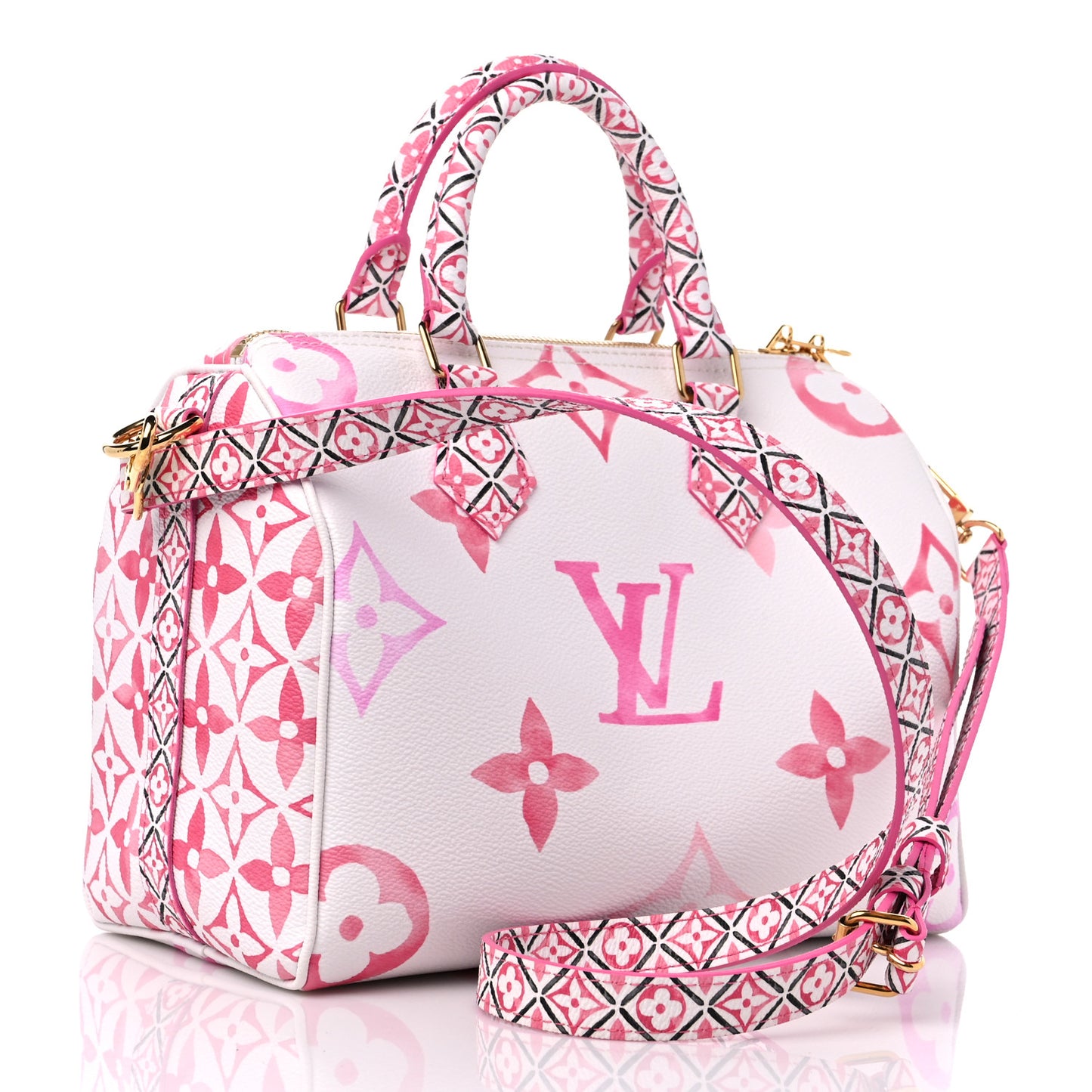 Monogram Giant By The Pool 2.0 Speedy Bandouliere 25 Rose