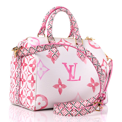 Louis Vuitton Monogram Giant By The Pool 2.0 Speedy Bandouliere 25 Rose 3 of 8