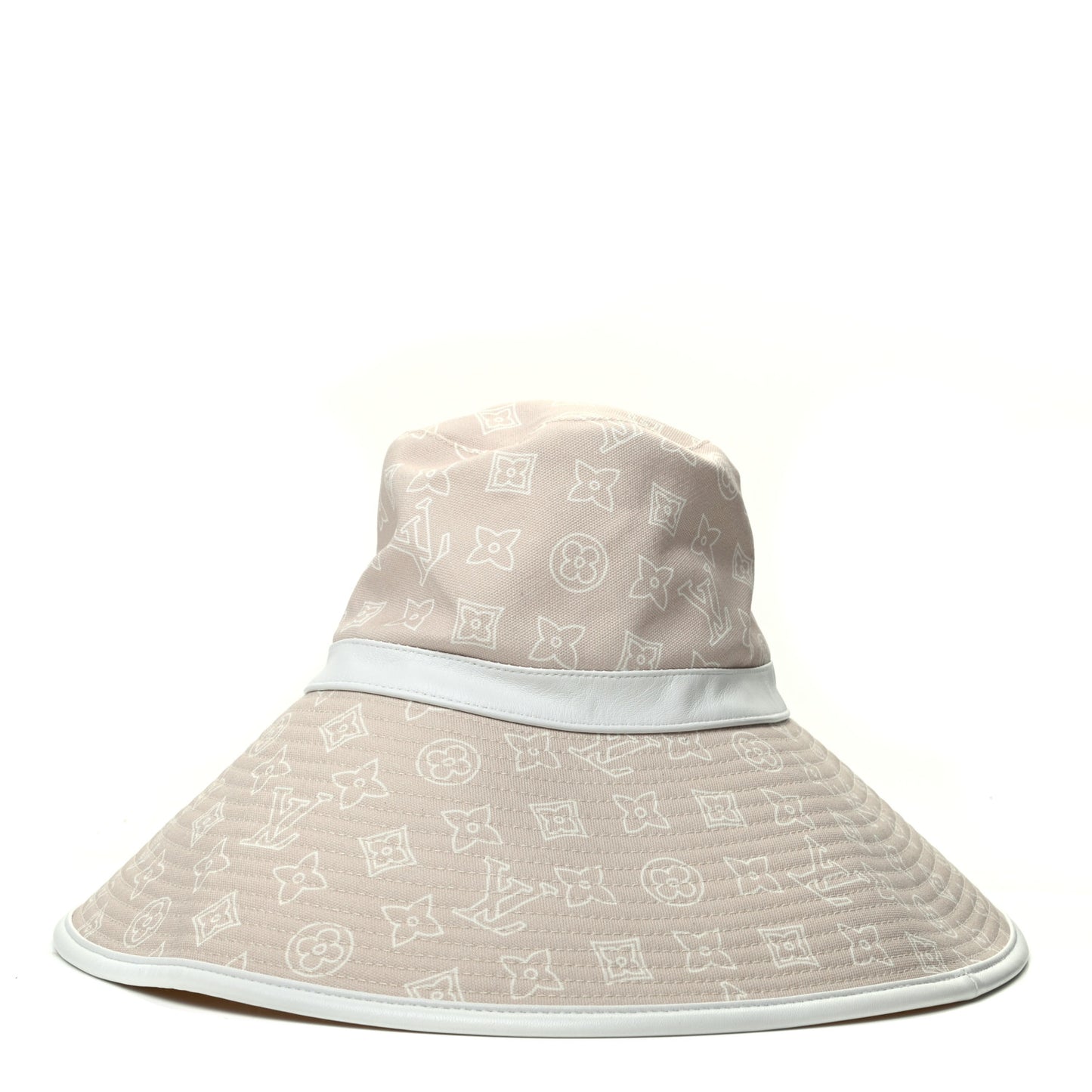 Canvas Monogram Wide Bucket Hat M Beige