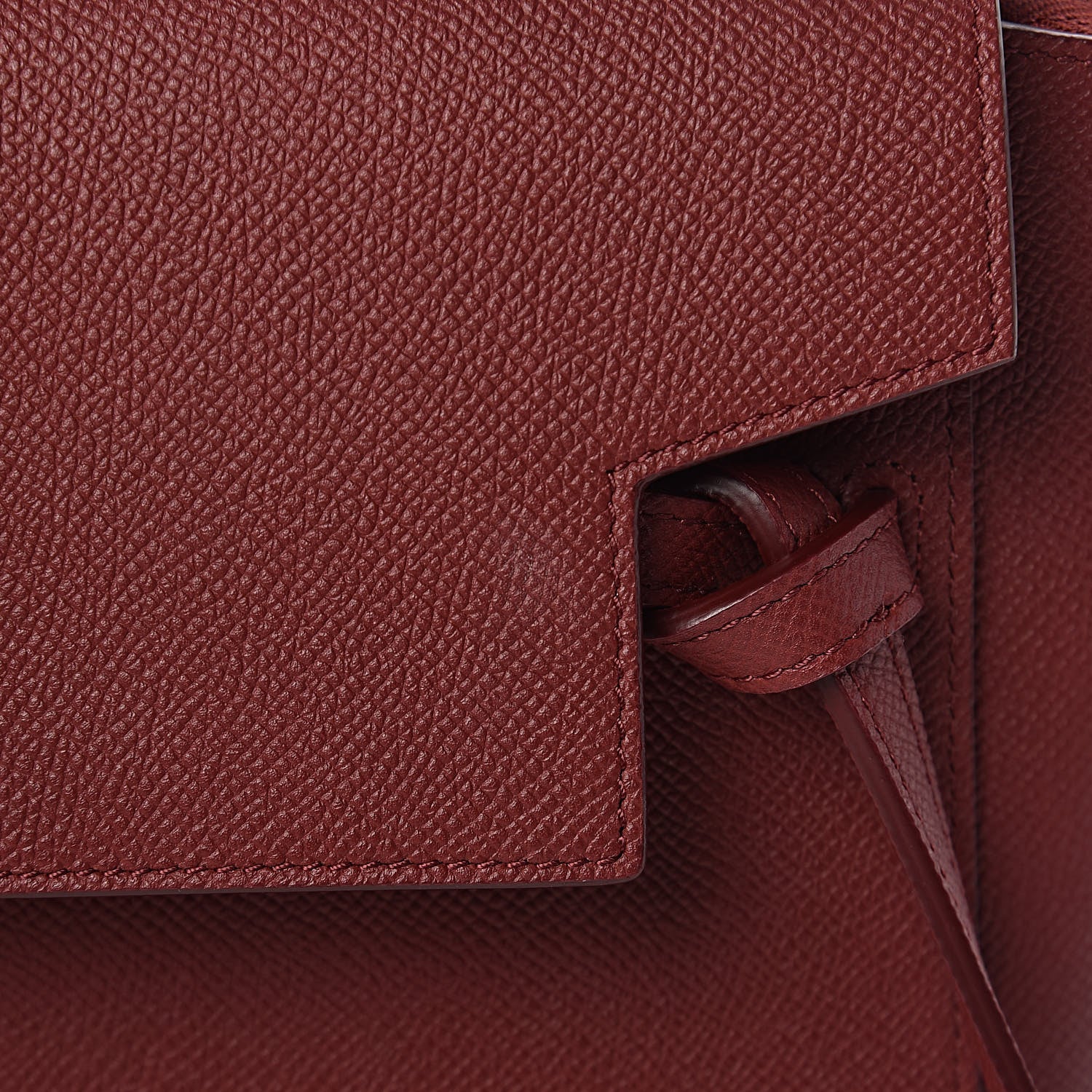 Celine Grained Calfskin Nano Belt Bag Ruby 7 of 11
