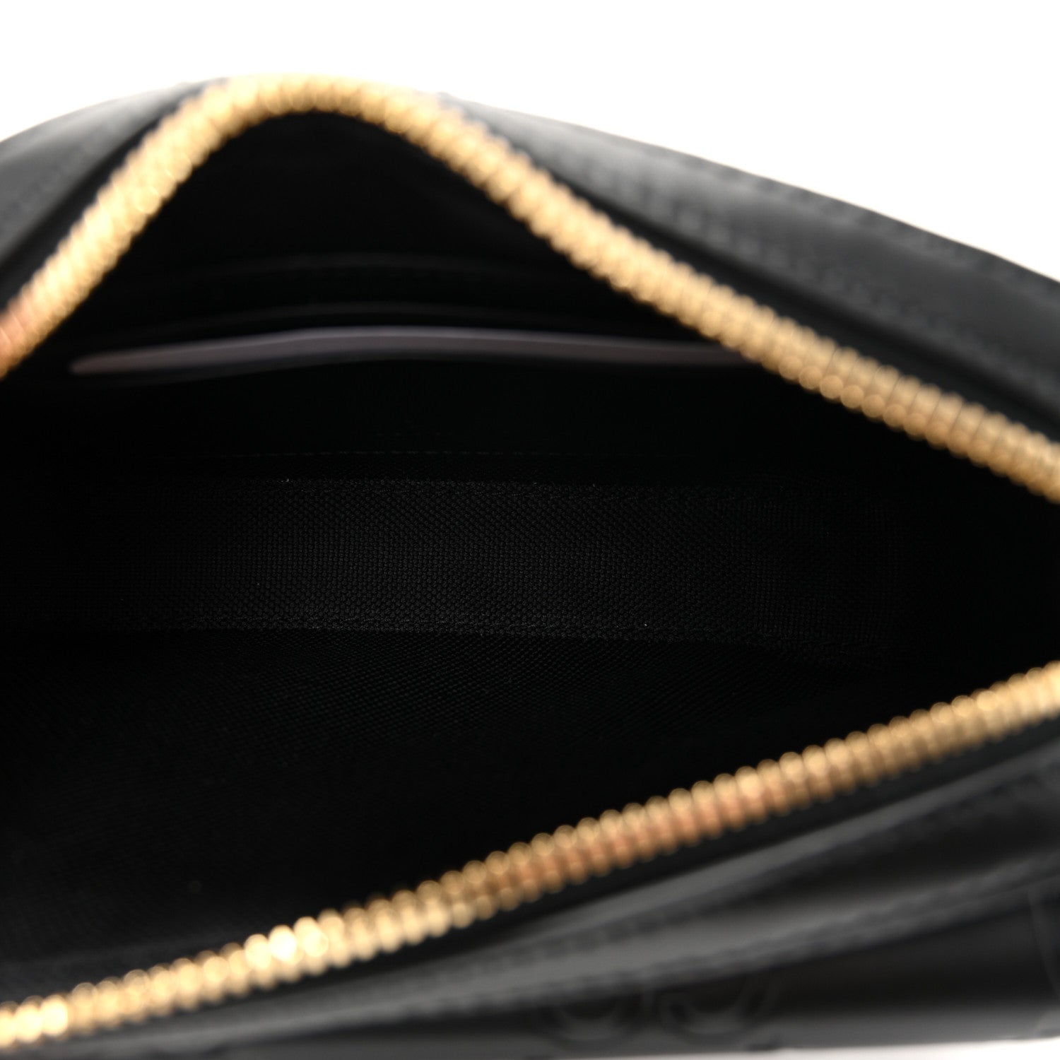 Gucci Calfskin GG Super Mini Debossed Chain Wallet Black 5 of 10