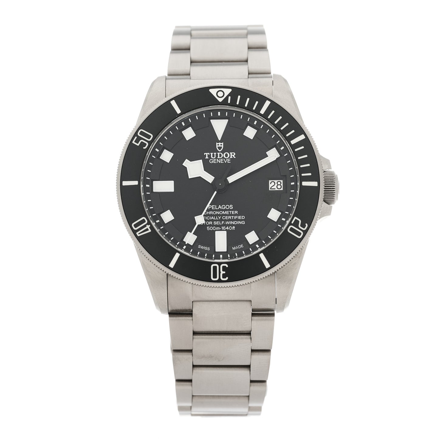 Titanium 42mm Pelagos Automatic Watch Black 25600TN