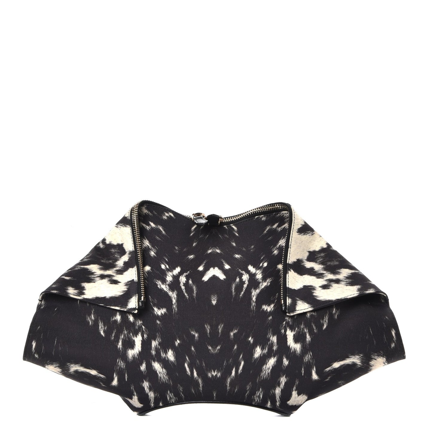 Silk Pony Print De Manta Clutch Black