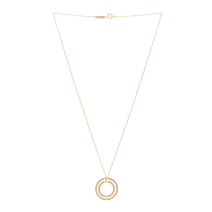 Tiffany 18K Yellow Gold T Circle Pendant Necklace 3 of 5