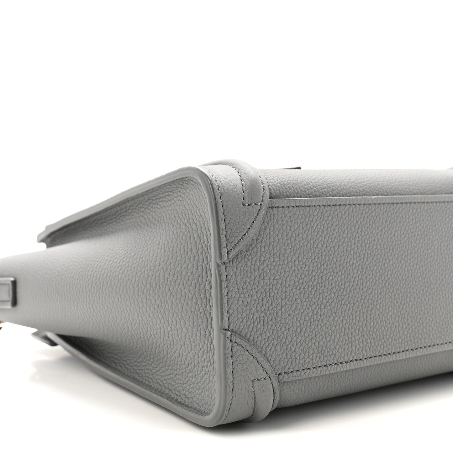 Baby Drummed Calfskin Nano Luggage Kohl