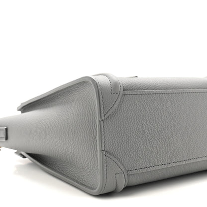 Celine Baby Drummed Calfskin Nano Luggage Kohl 9 of 10