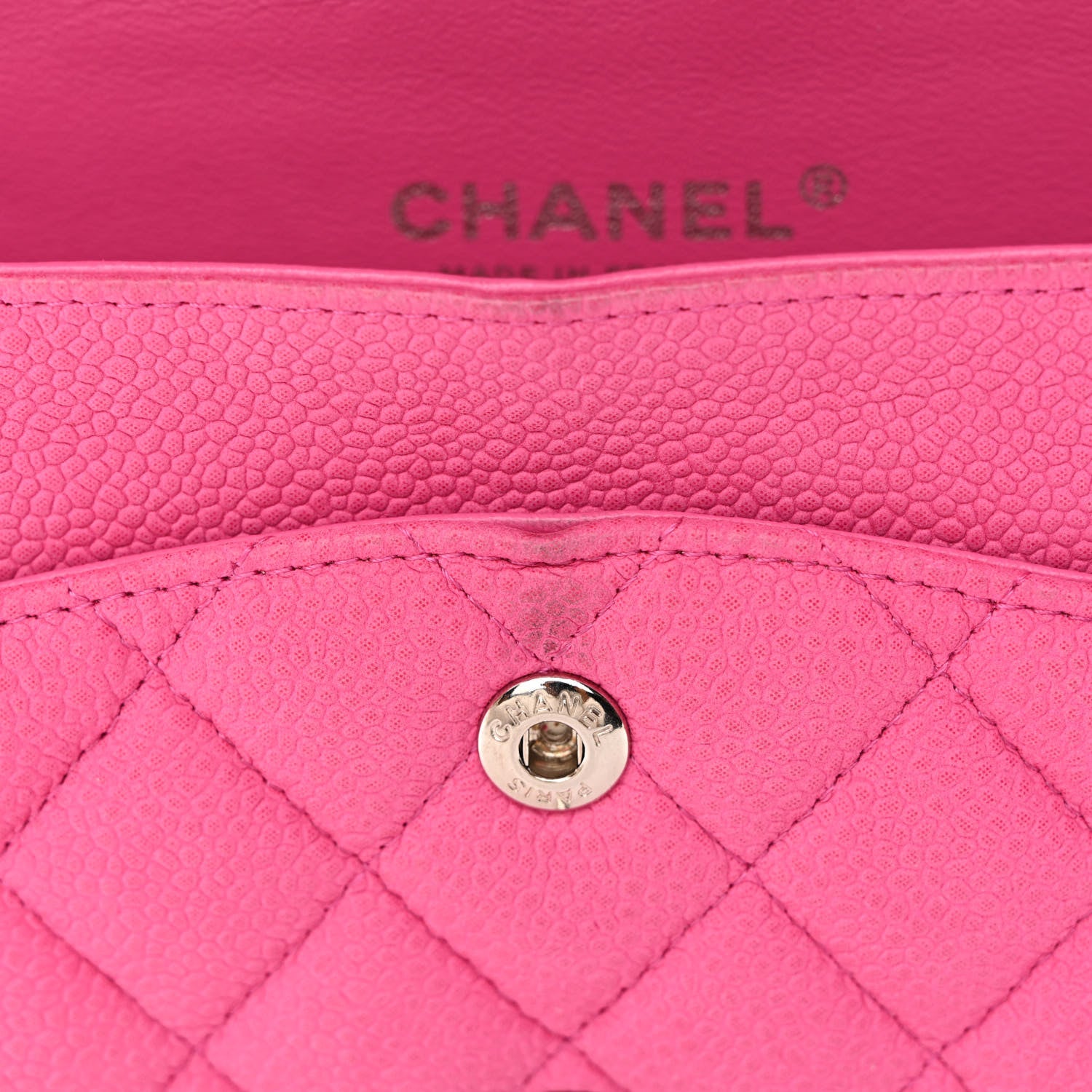 Chanel Iridescent Caviar Quilted Medium Double Flap Pink 11 of 15