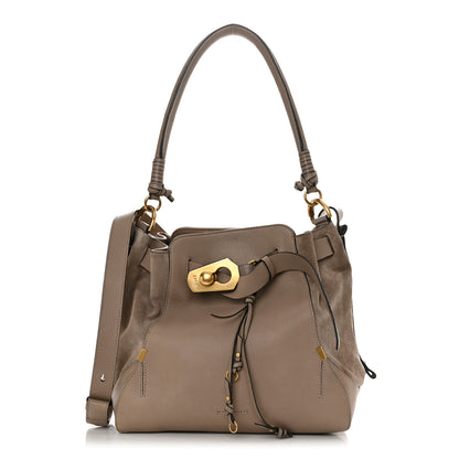 Chloe Suede Calfskin Medium Owen Bucket Bag Motty Grey 1 of 11