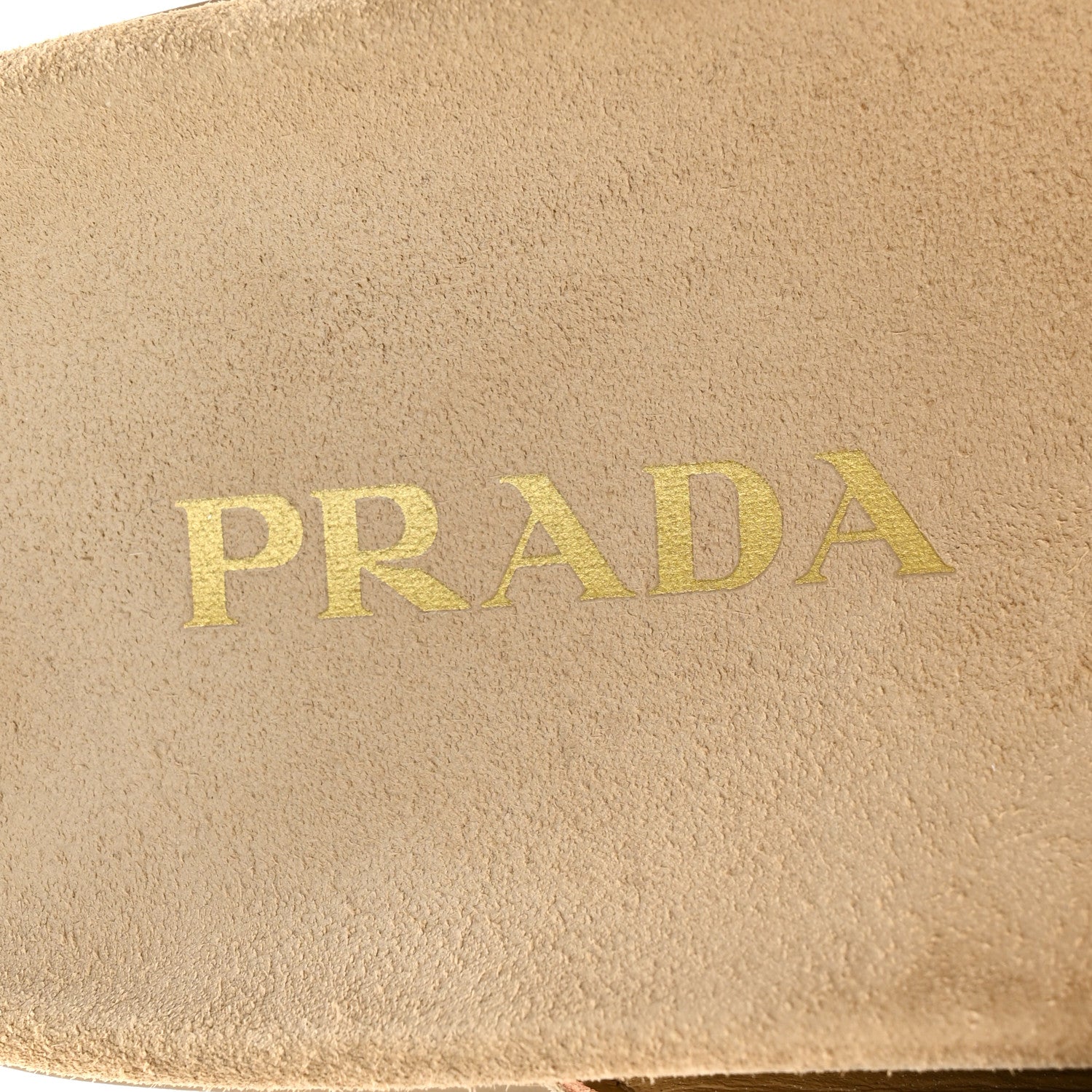 Prada Suede Metal Triangle Logo Womens Double Buckle 20mm Slide Sandals 36.5 Ecru 7 of 10