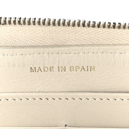 Chanel Caviar Quilted Large Gusset Zip Around Wallet White 8 of 20