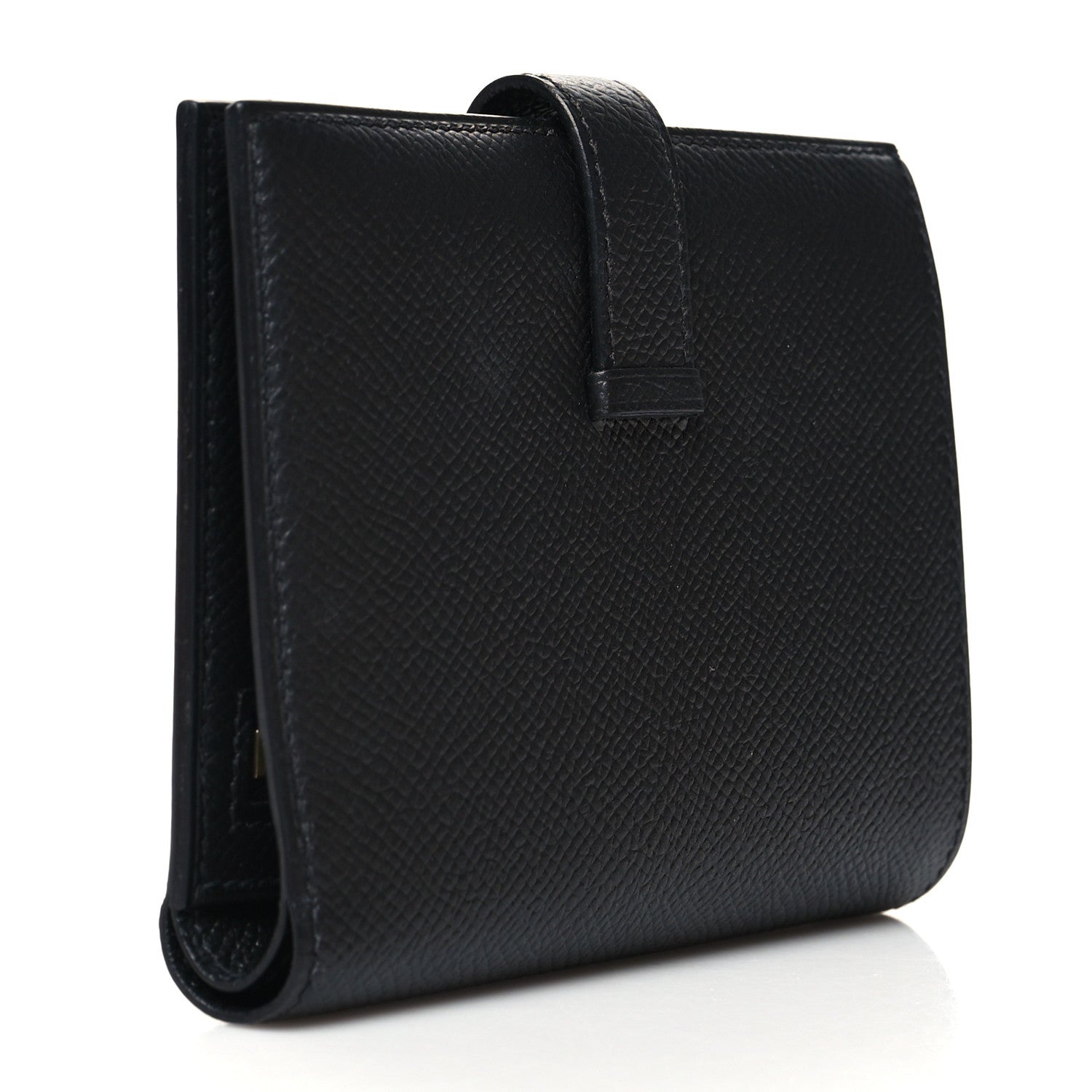 Hermes Epsom Bearn Compact Wallet Black 3 of 10
