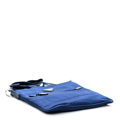 Prada Tessuto Nylon Saffiano Flat Messenger Bag Bluette 4 of 10