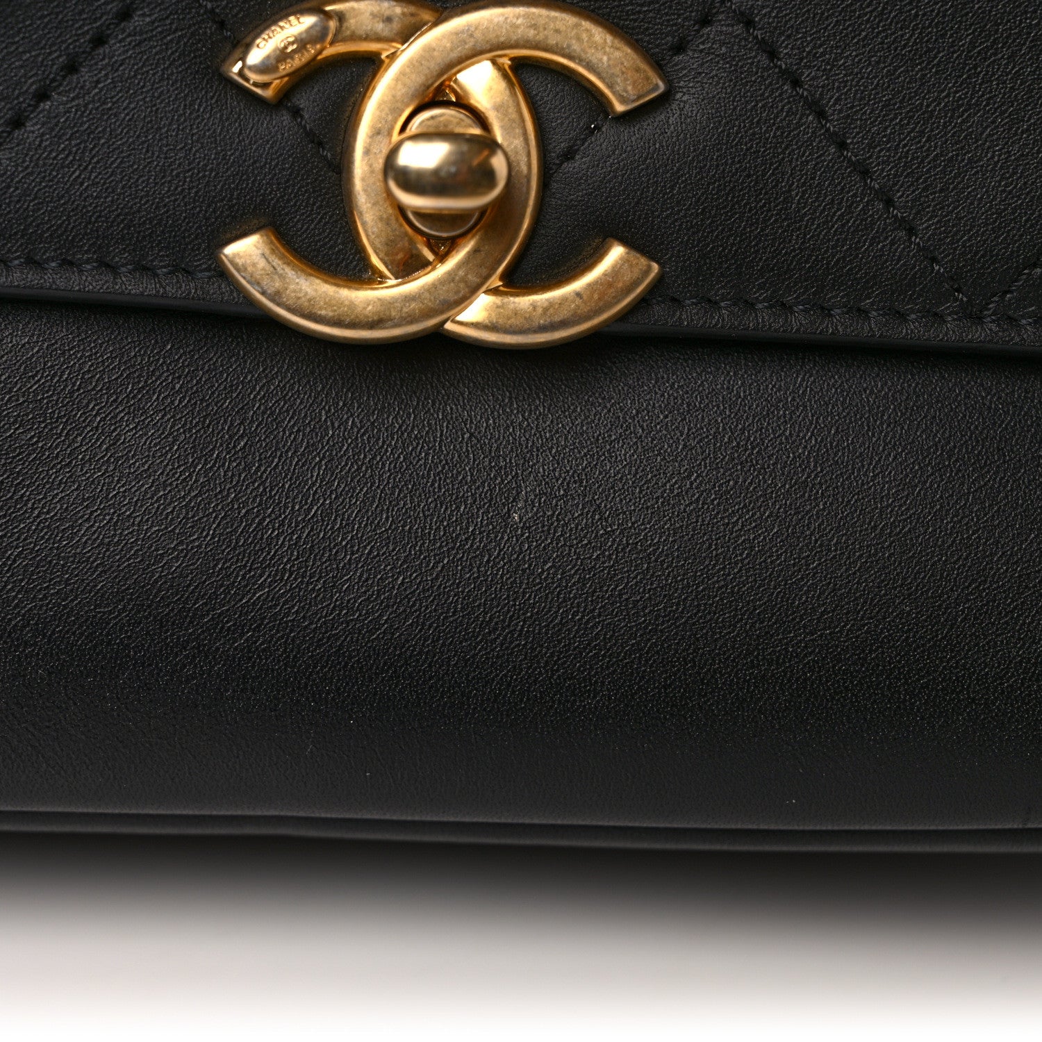 Chanel Calfskin Stitched Flap Black 10 of 10