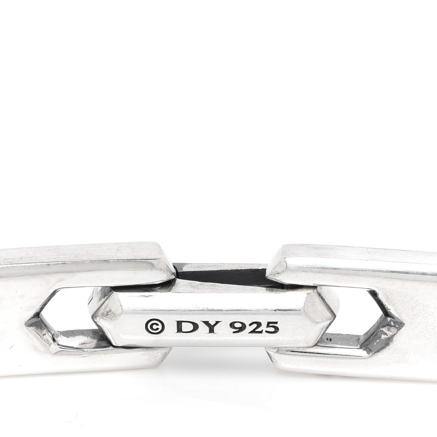 Sterling Silver Black Diamond Mens Waves ID Link Bracelet